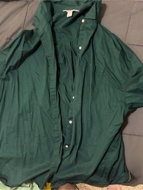 Old Navy Deep Teal long Sleeve Button-Up Shirt